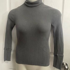 Light Grey Turtleneck Long Sleeve Shirt